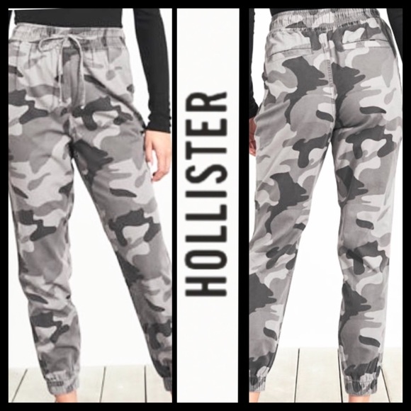 Hollister Ultra High Rise Grey Camo Joggers - Picture 2 of 6